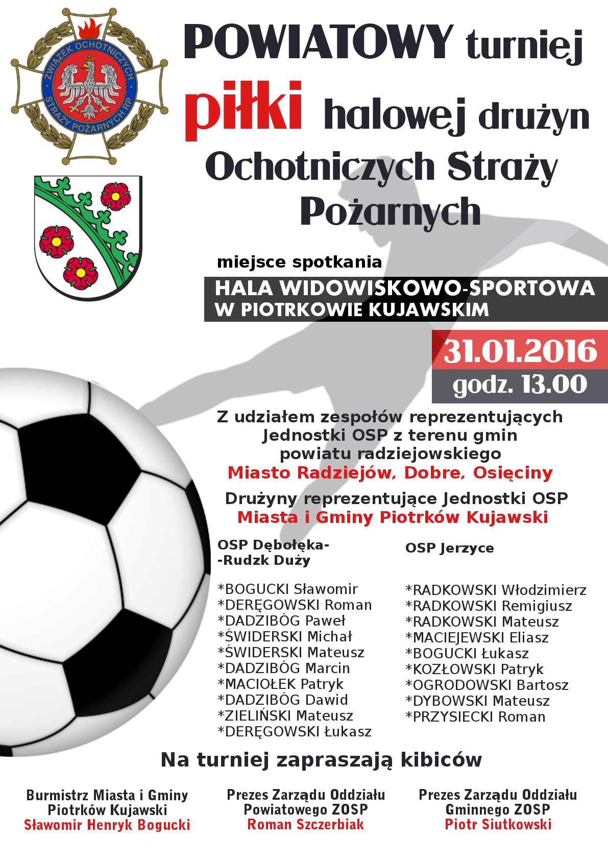 Zapraszamy Na Powiatowy Turniej Piłki Halowej